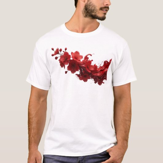 Fesselnde ABSTRACTE BLUMEN Gestaltung T-Shirt (Vorderseite)