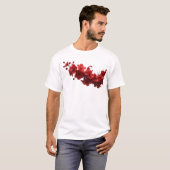 Fesselnde ABSTRACTE BLUMEN Gestaltung T-Shirt (Vorne ganz)