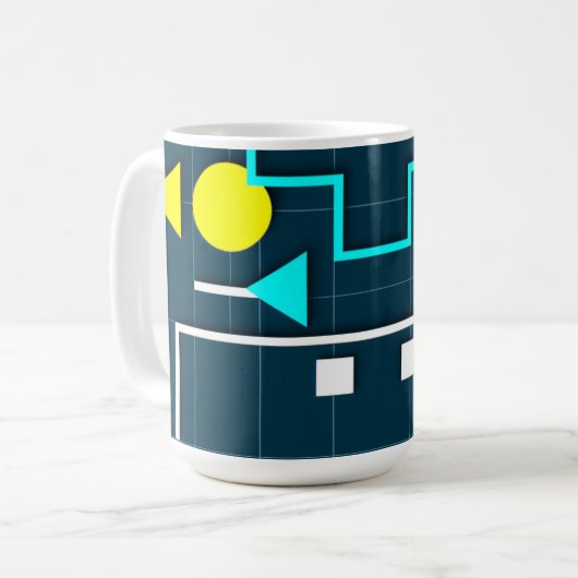 Fesselnde abstrakte Geometrie Kaffeetasse (Vorderseite Links)