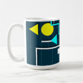Fesselnde abstrakte Geometrie Kaffeetasse (Links)