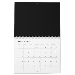 Fesselnde Schwarz-Weiß-Fotografie einer Vintage- Kalender