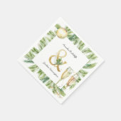 Fesselnde Winter Greenerie | Monografische Hochzei Serviette (Ecke)
