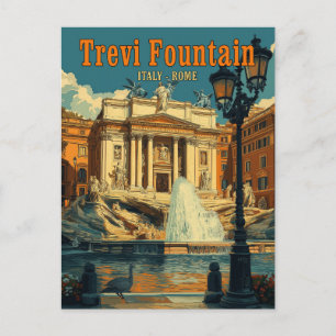 Fesselnder Trevi-Brunnen, Rom - Vintage Postkarte