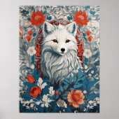 Fesselndes Arktis-Fuchs-Wildleben Poster (Vorne)