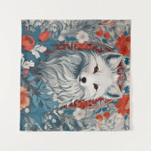 Fesselndes Arktis-Fuchs-Wildleben Wandteppich (Vorderseite (Horizontal))