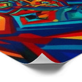 Fesselndes digitales Kunsttunnel Poster (Ecke)