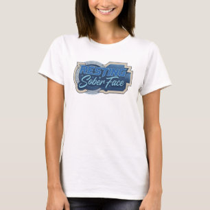 Fesselndes ENTSPANNTES ERNSTES GESICHT Kreativer D T-Shirt