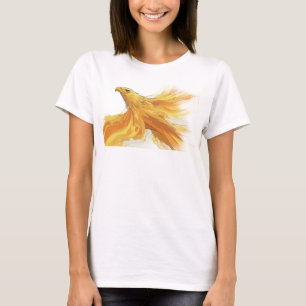 Fesselndes goldenes abstraktes Adler-Kunstposter T-Shirt