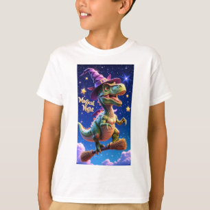 Fesselndes 'Magische Nacht' Drachen-Sticker T-Shirt