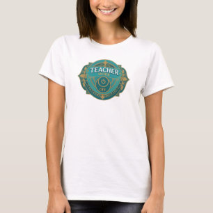 Fesselndes Türkis TEACH MODE OFF Kunstkomposition T-Shirt