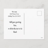 Fesselndes Weihnachtsbaum-Foto Feiertagspostkarte (Rückseite)