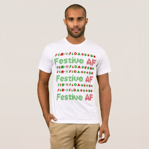 Fest AF Weihnachtssymbole T - Shirt