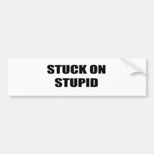 Fest auf dummem autoaufkleber