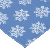 Fest Blaues Weiß Schneeflocken Muster Weihnachten Tischdecke (Schrägansicht)