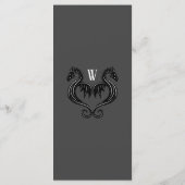 Fest das graue Black Dragon Fantasy Wedding Menü Menükarte (Rückseite)