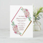 Fest der Entfaltung der Blüten in Aquarellfarben Einladung (Stehend Vorderseite)