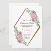 Fest der Entfaltung der Blüten in Aquarellfarben Einladung (Vorne/Hinten)