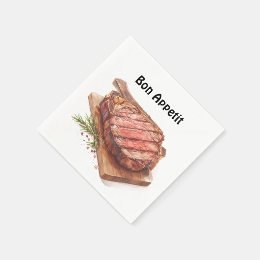 🍖 🌿 "Fest der Fleischfresser" - Bonmot Napkins � Serviette (Ecke)