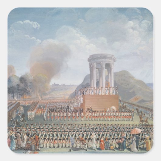 Fest der Föderation, 14. Juli 1790 Quadratischer Aufkleber (Vorderseite)