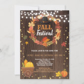 Fest der Herbsternte rustikaler Erntedank Einladung (Vorderseite)