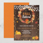 Fest der Herbsternte rustikaler Erntedank Einladung (Vorne/Hinten)