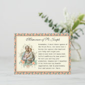 Fest der katholischen Gedenktafel St. Joseph Karte (Stehend Vorderseite)