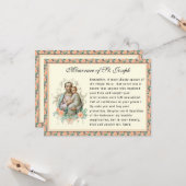 Fest der katholischen Gedenktafel St. Joseph Karte (Vorderseite/Rückseite Beispiel)