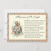 Fest der katholischen Gedenktafel St. Joseph Karte (Vorderseite)