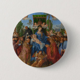 Fest der Rose Garlands, 1506 (Holzöl) Button