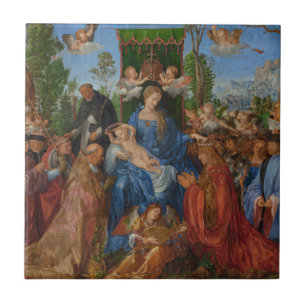 Fest der Rose Garlands, 1506 (Holzöl) Fliese