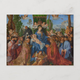 Fest der Rose Garlands, 1506 (Holzöl) Postkarte