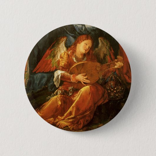 Fest der Rose Garlands Engel von Albrecht Durer Button (Vorderseite)