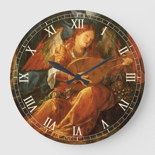 Fest der Rose Garlands Engel von Albrecht Durer Große Wanduhr (Vorderseite)