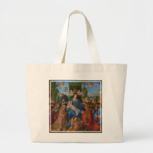 Fest der Rosen-Girlanden, 1506 (Öl auf Holz) Jumbo Stoffbeutel