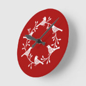 Fest der Vogel und der Blume Skandinavien Runde Wanduhr (Winkel)