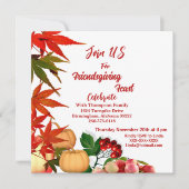 Fest des Friedens fällt Pumpkin Herbst Berry Einladung (Vorderseite)