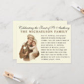 Fest des heiligen Anthony Padua katholische Gebets Karte (Vorderseite/Rückseite Beispiel)