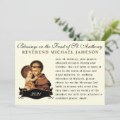 Fest des heiligen Anthony Padua katholische Gebets Karte (Stehend Vorderseite)