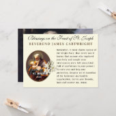 Fest des hl. Joseph-katholischen Gedenkens Gebet Karte (Vorderseite/Rückseite Beispiel)