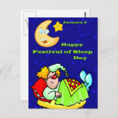 Fest des Schlafes 3. Januar Postkarte (Vorne/Hinten)