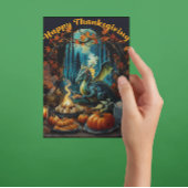 Fest des verzauberten Erntedanks Feiertagspostkarte