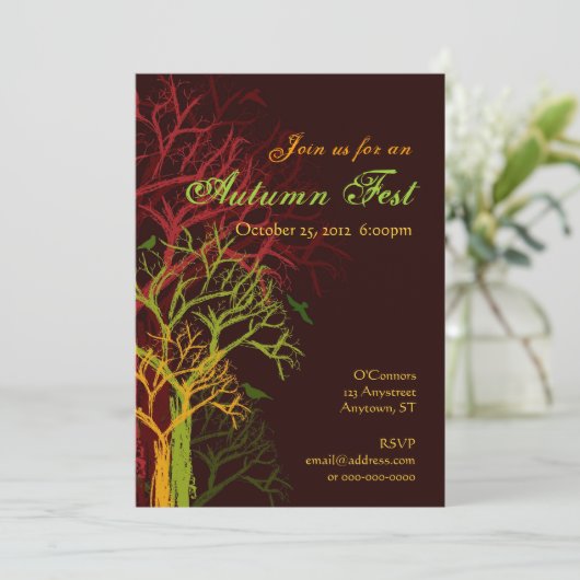 Fest-Einladung Einladung (Stehend Vorderseite)