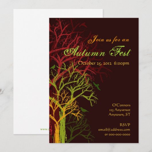 Fest-Einladung Einladung (Vorne/Hinten)