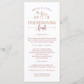 Fest Erntedank-Dinner am Freitag Menükarte (Vorderseite)