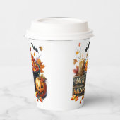Fest Fall Happy Halloween Candy Corn Paper Cup Pappbecher (Links)