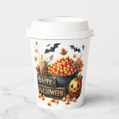 Fest Fall Happy Halloween Candy Corn Paper Cup Pappbecher (Rückseite)