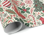 Fest-Feiertagskleidung Geschenkpapier (Rolleneckpunkt)