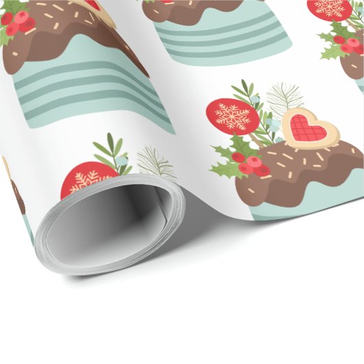 Fest Feiertagskuppchen Geschenkpapier (Rolleneckpunkt)