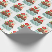 Fest Feiertagskuppchen Geschenkpapier (Ecke)