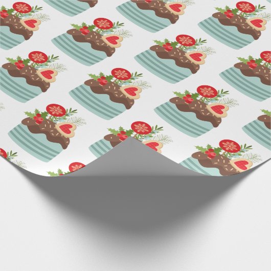 Fest Feiertagskuppchen Geschenkpapier (Ecke)